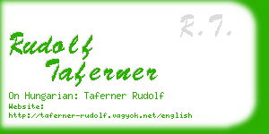 rudolf taferner business card